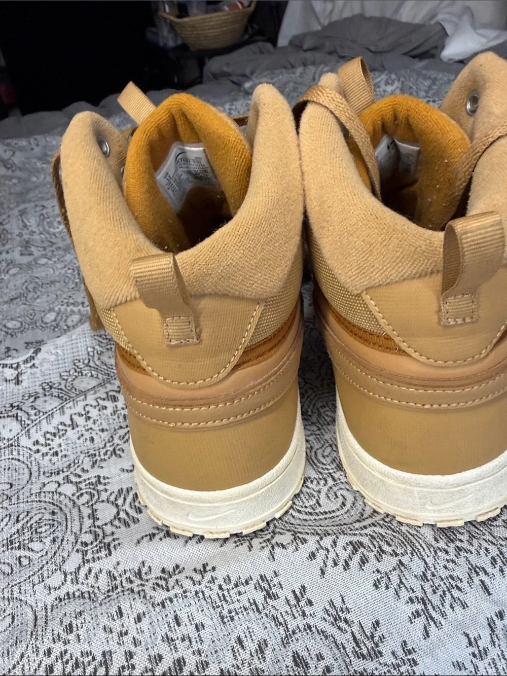 Men's Nike High-Top Casual Sneakers in Wheat
